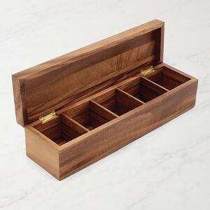 Crate & Barrel Wood Tea Box
